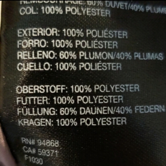 Bernardo Purple Duck Down Coat Fully Lined Two Front Pockets Puffer Size Large - Picture 9 of 9